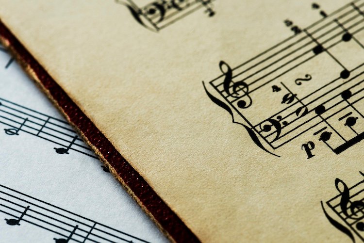closeup of musical sheet closeup of musical sheet